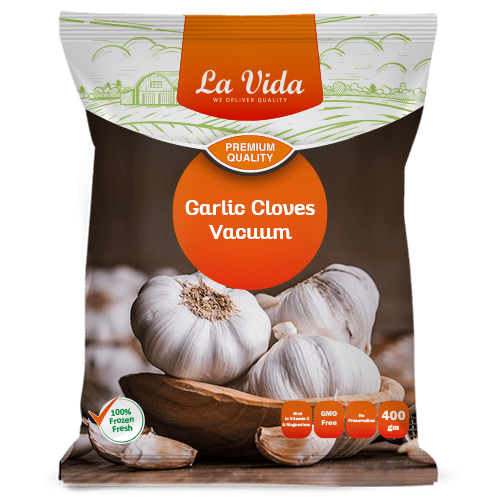 Garlic cloves vacuum